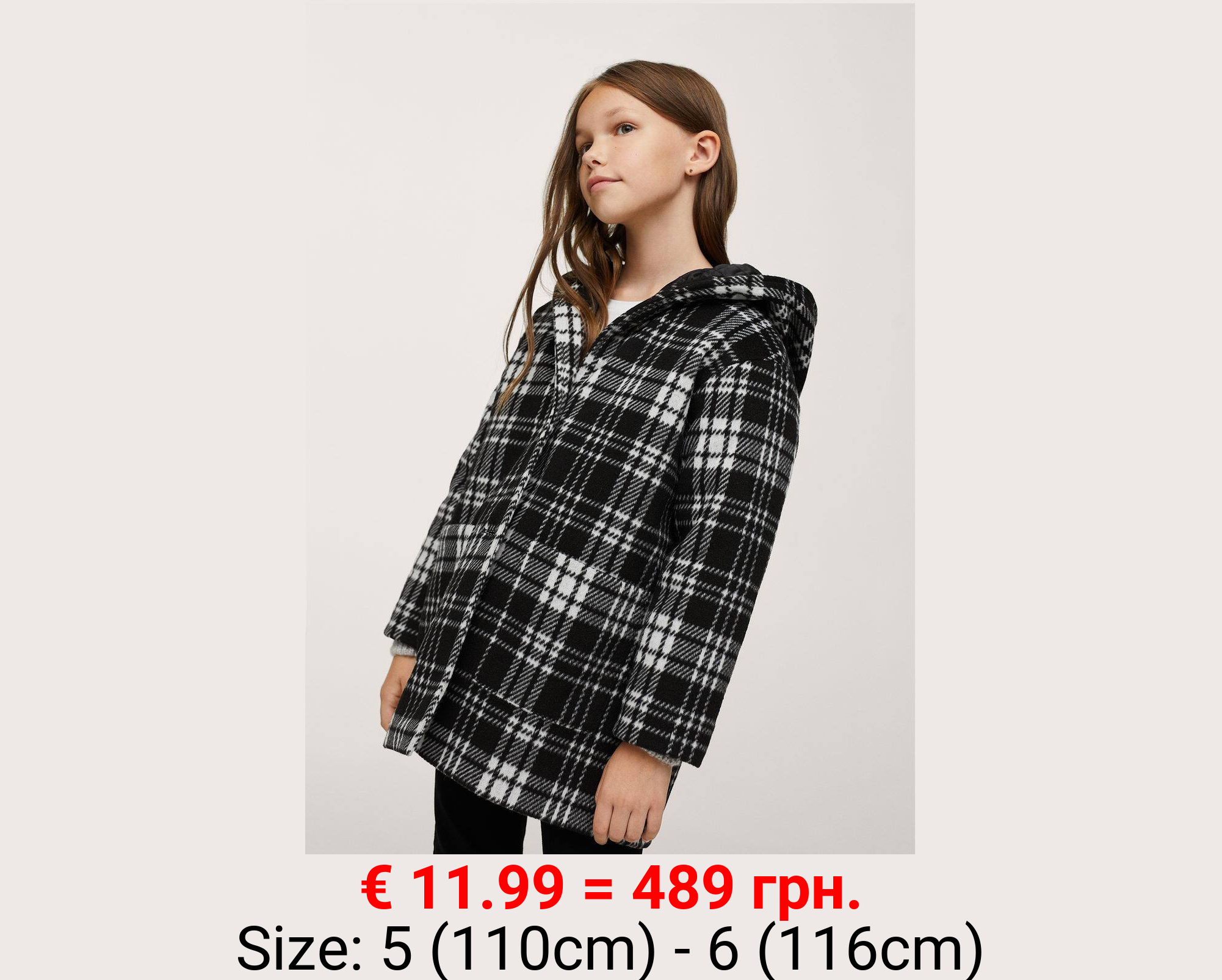 Abrigo acolchado cuadros