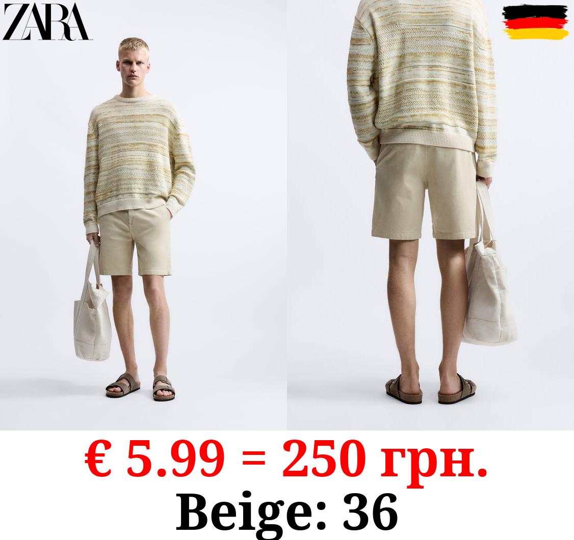 TEXTURED CHINO BERMUDA SHORTS