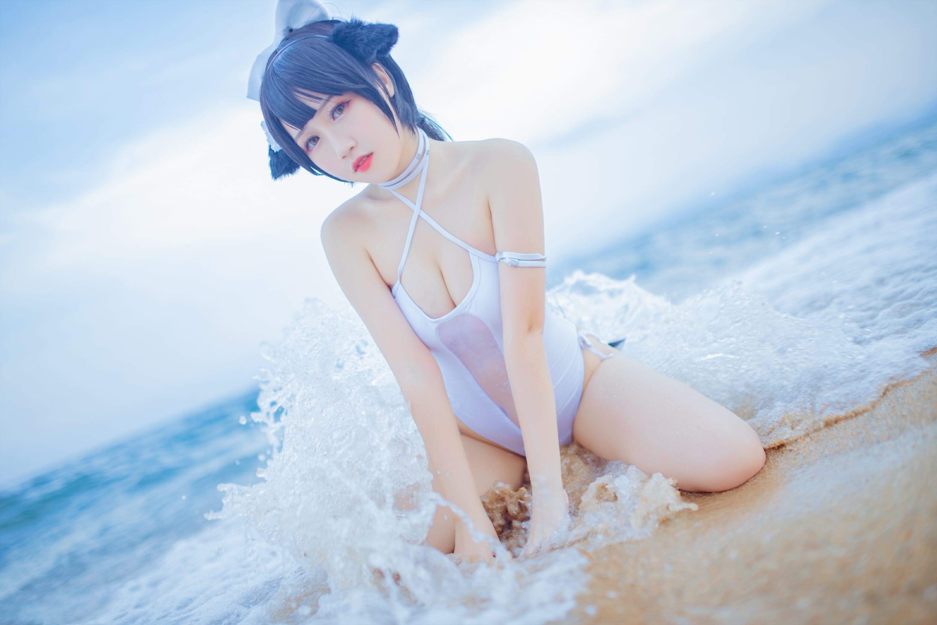 抖娘利世-碧蓝航线高雄 爱宕泳装[41P] 32