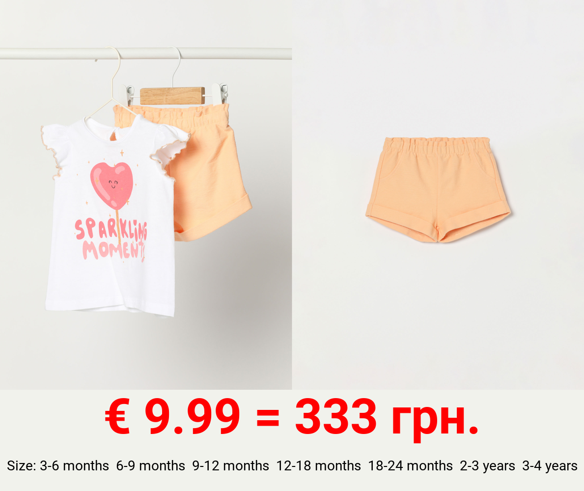 2-piece printed T-shirt and shorts set