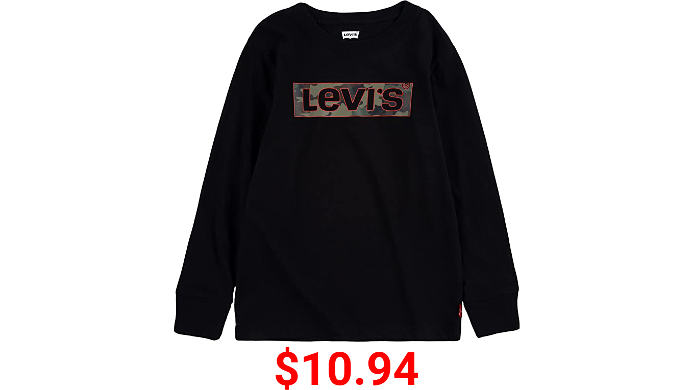 Levi's Boys' Long Sleeve Box Tab Graphic T-Shirt