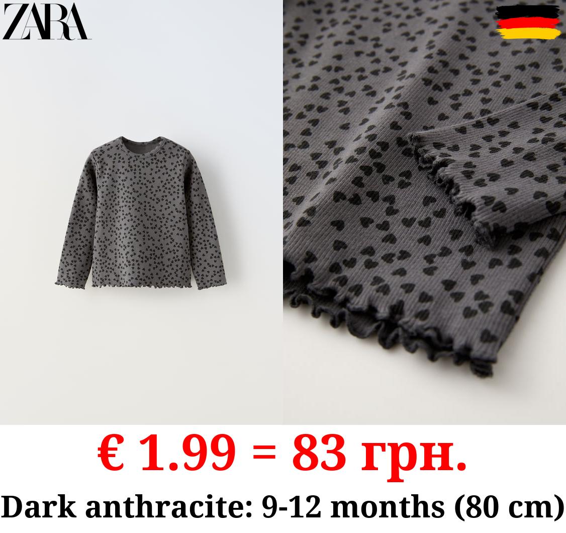 RIBBED T-SHIRT WITH PRINT