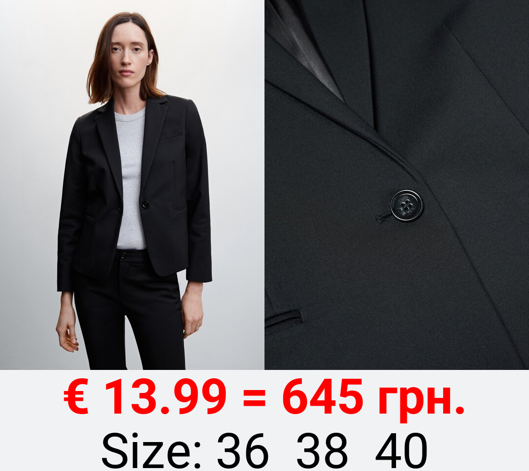 Americana entallada bolsillos