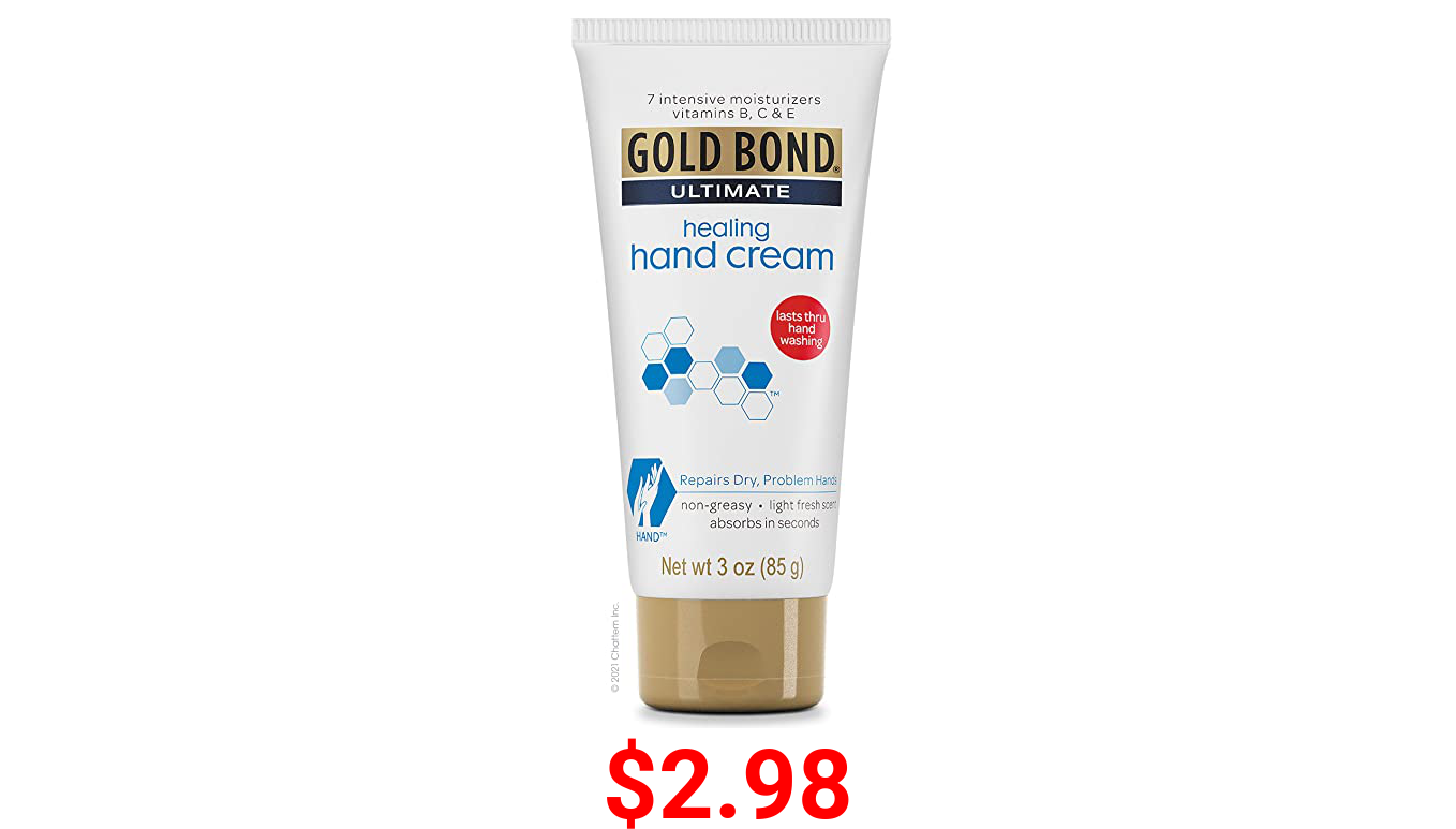 Gold Bond Ultimate Healing Hand Cream, 3 oz., Lasts Through Handwashing