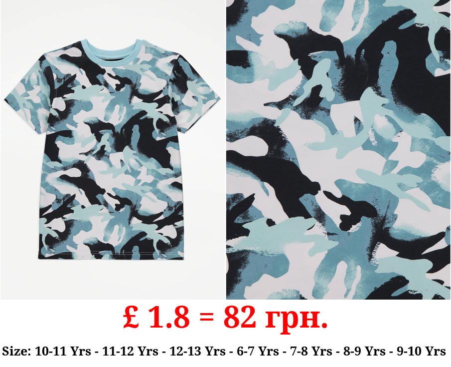Blue Camouflage T-Shirt