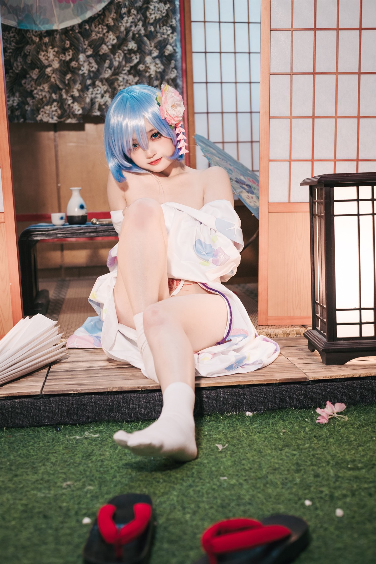 Cosplay 神沢永莉 蕾姆和风 33
