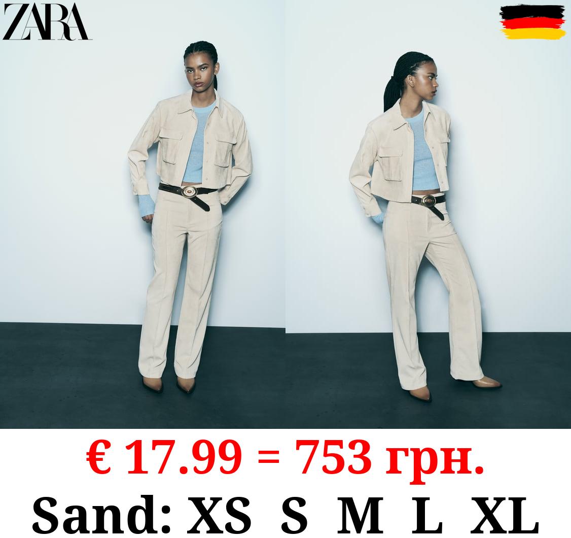 STRAIGHT-LEG NEEDLECORD TROUSERS