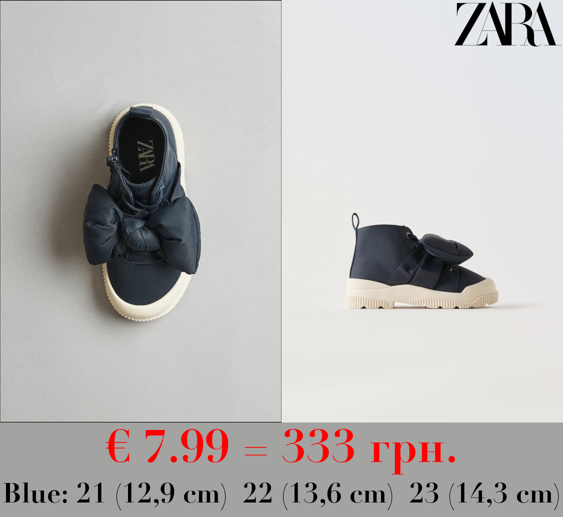 HIGH TOP SNEAKERS WITH BOW