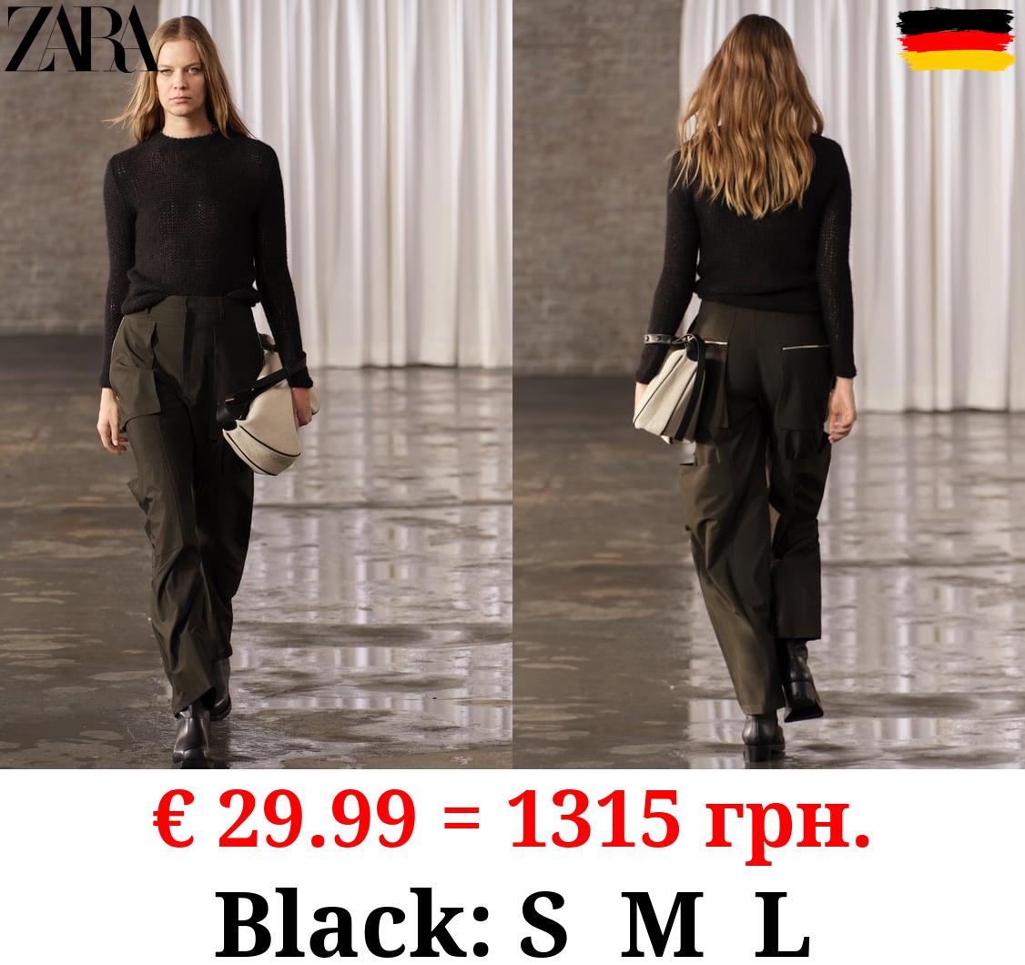 ALPACA BLEND OPEN-KNIT SWEATER