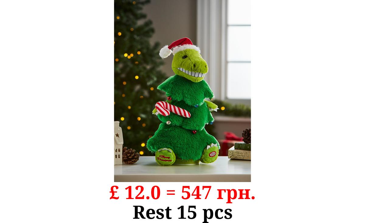 Christmas Green Dinosaur Animated Tree