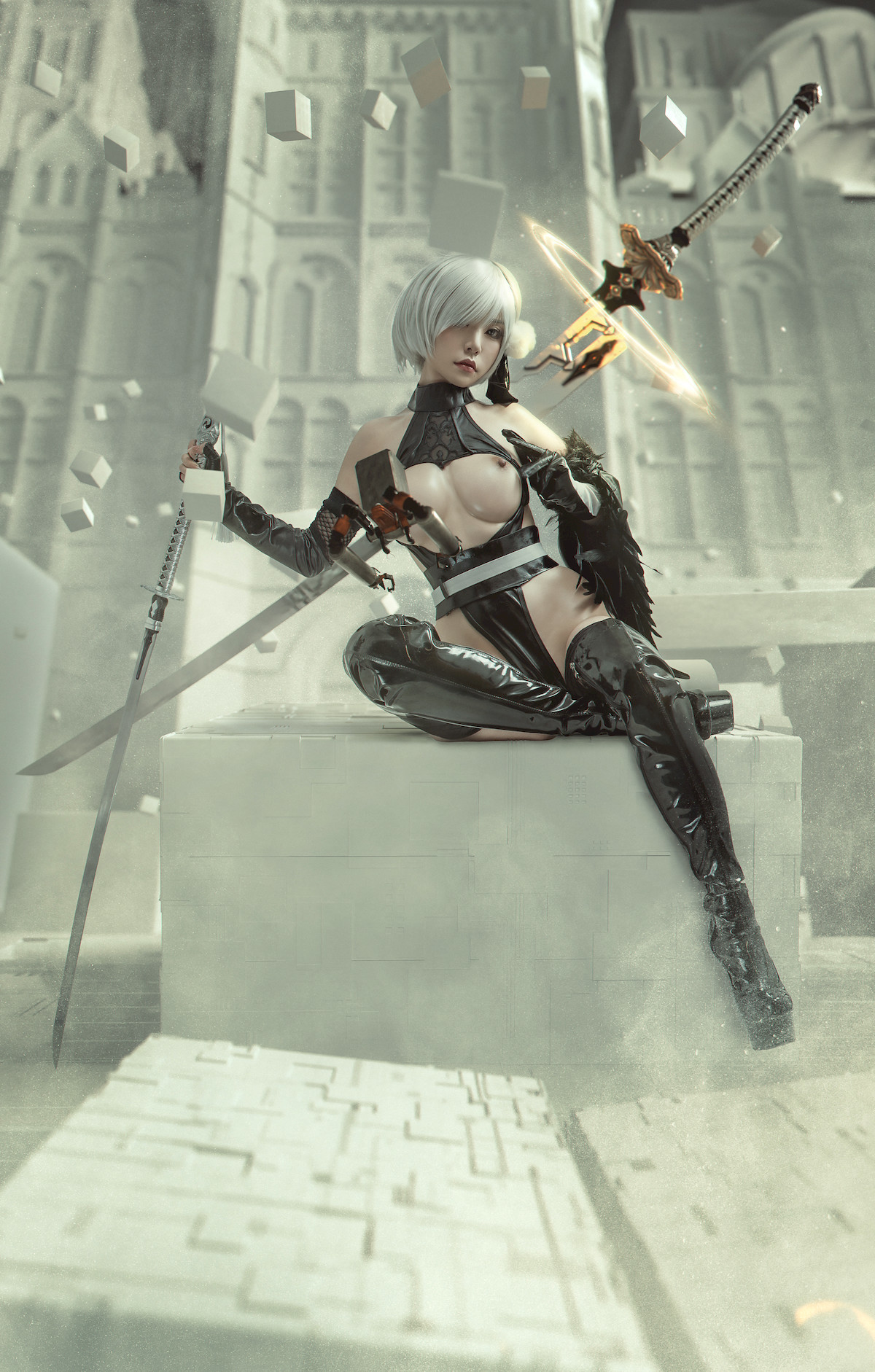 爆机少女喵小吉 Cosplay 尼尔机械纪元-人形兵器 8