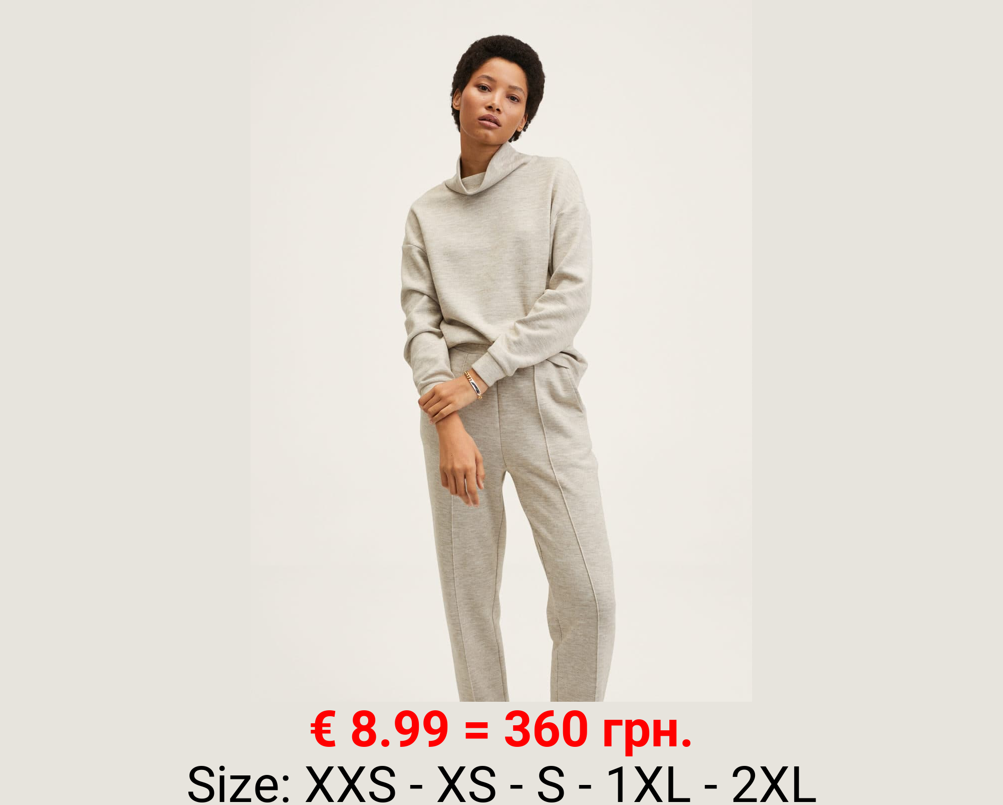 Sudadera cuello chimenea