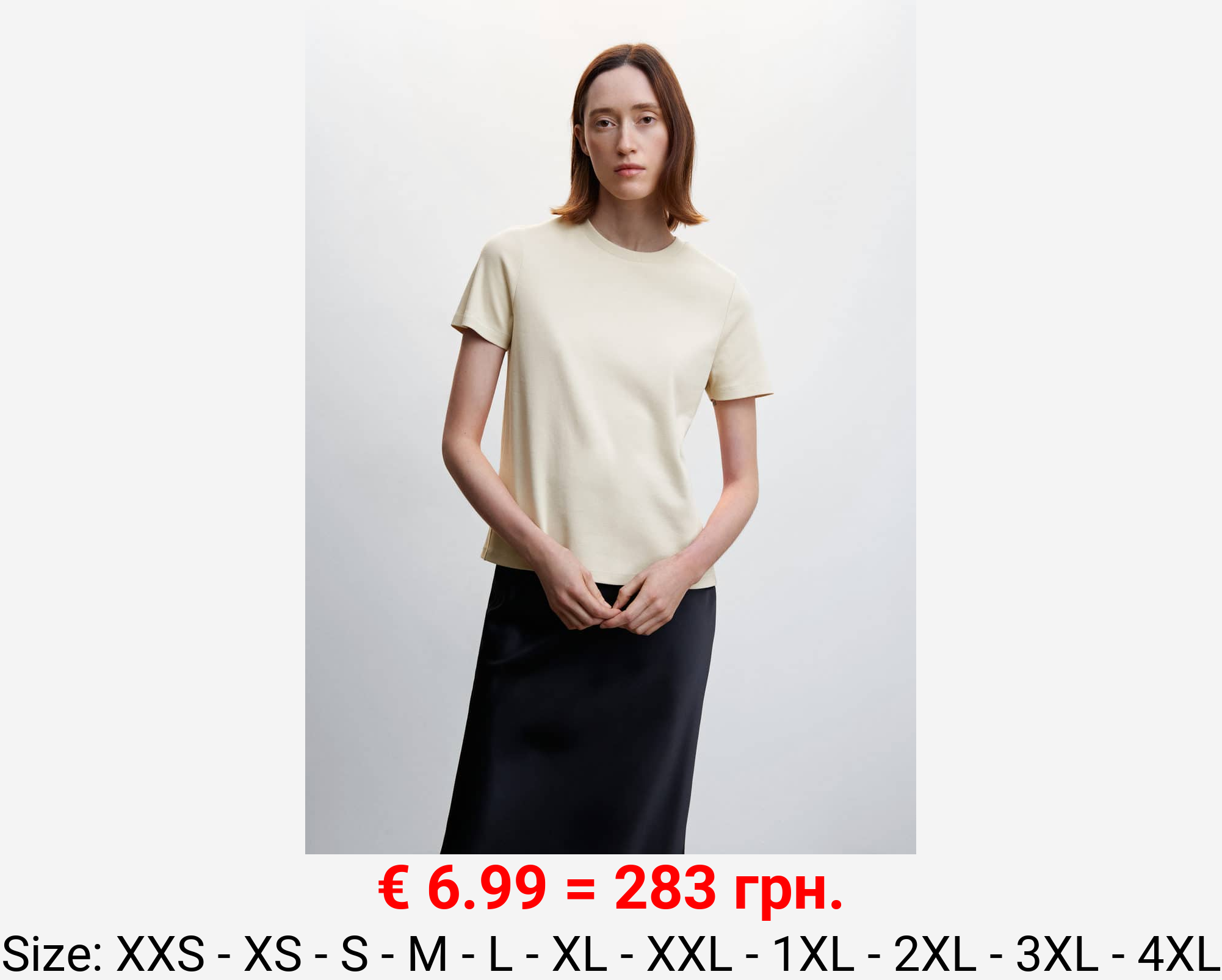 Camiseta algodón cuello redondo