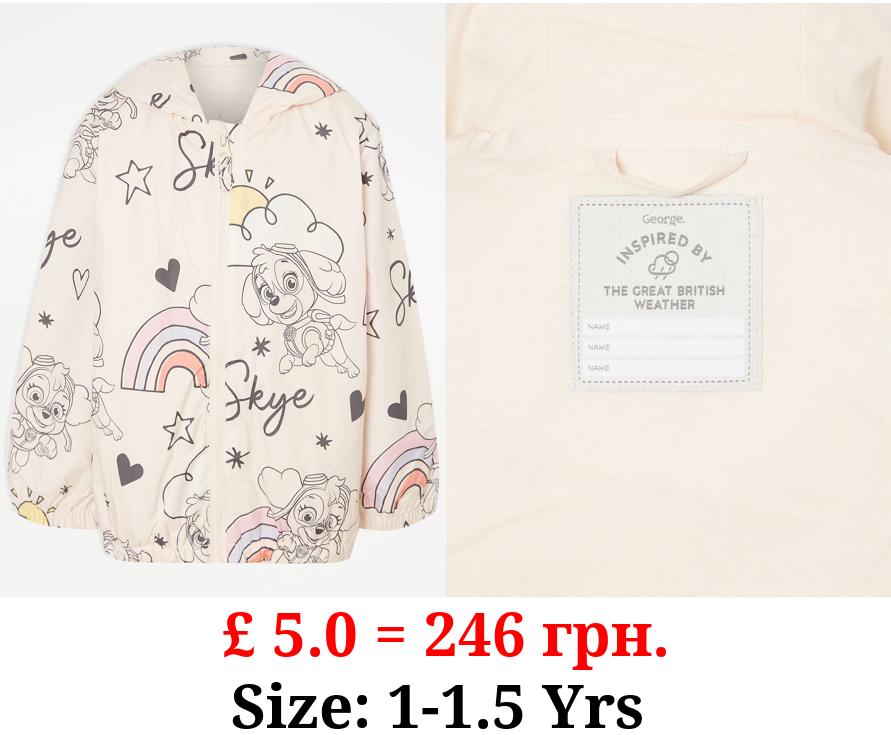 PAW Patrol Pink Lightweight Shower Resistant Mac