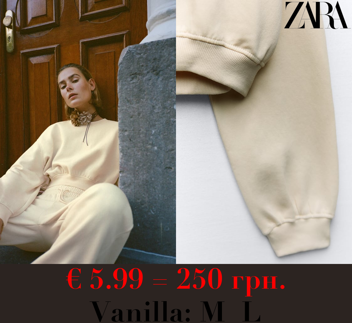 BASIC CROPPED SWEATSHIRT