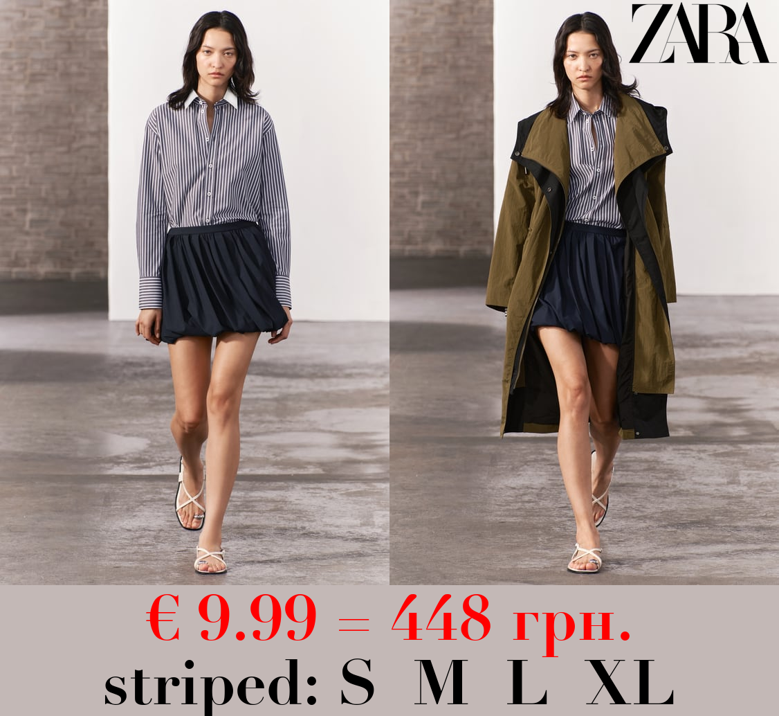 ZW COLLECTION CONTRAST NECK POPLIN SHIRT