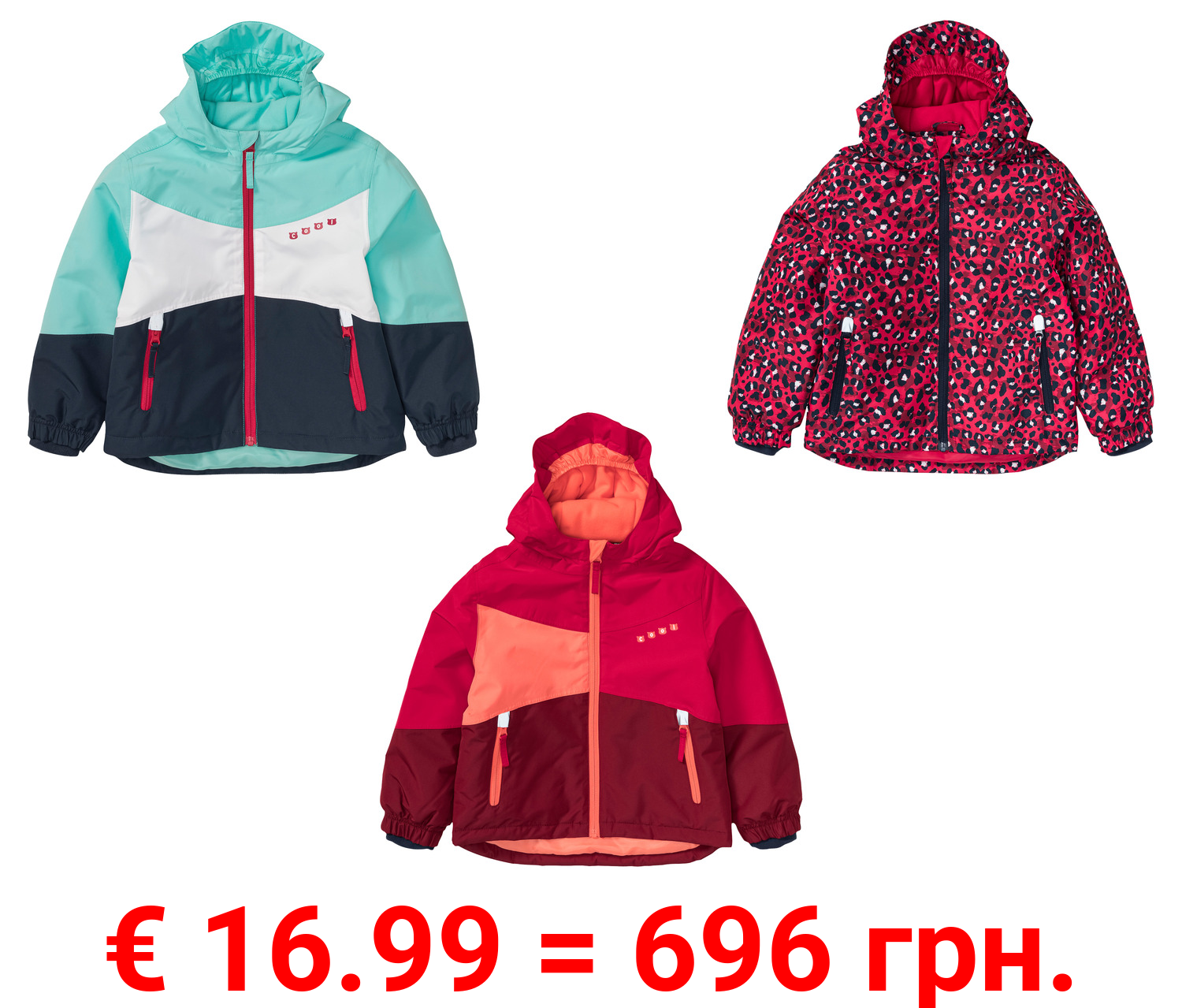 lupilu® Kleinkinder Schneejacke, wasserabweisendes Obermaterial