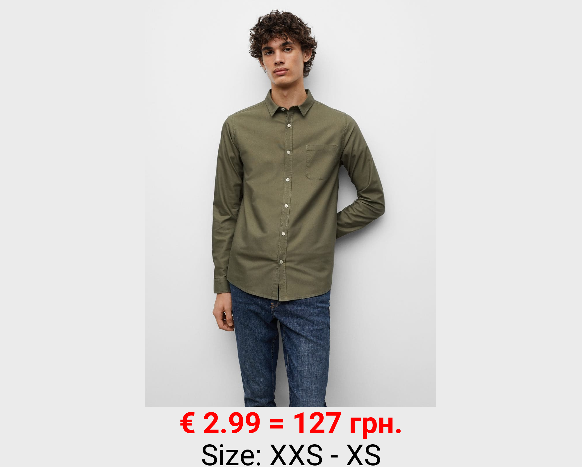 Camisa regular fit algodón