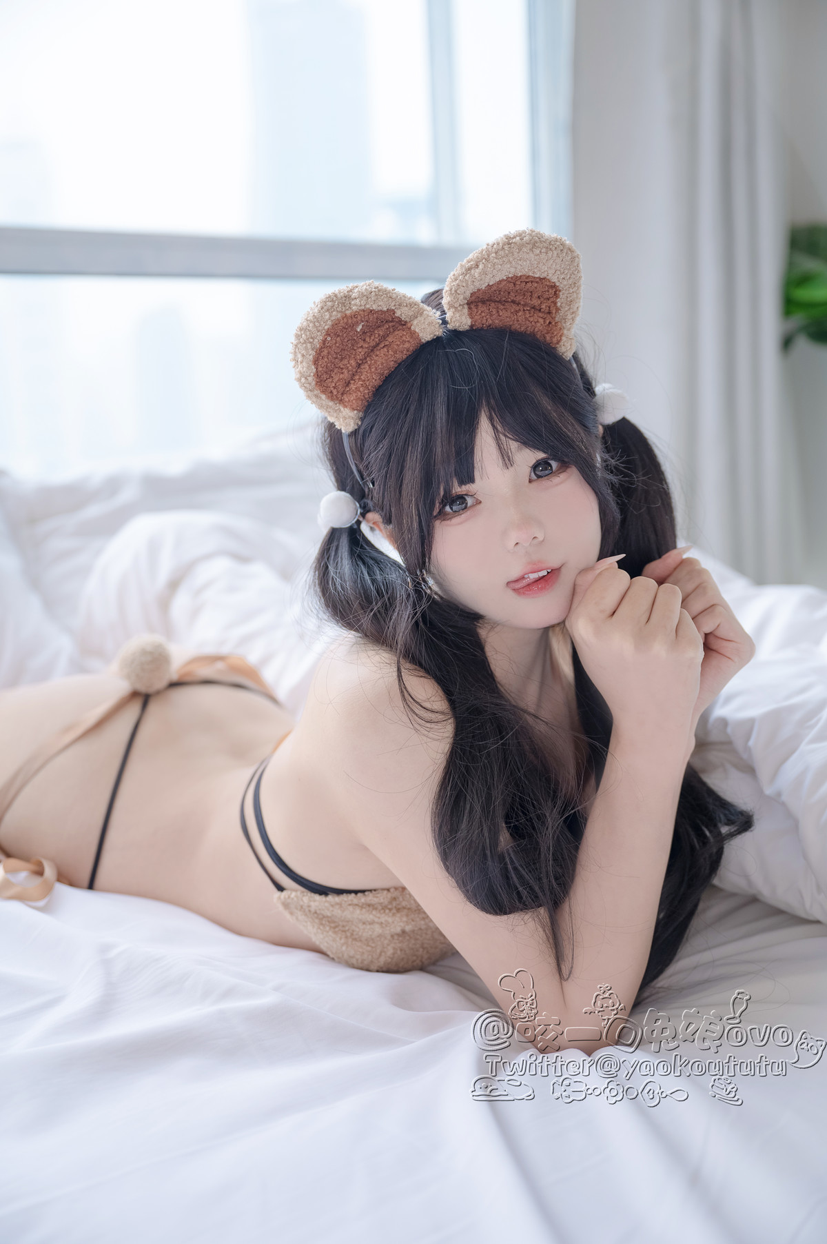 Cosplay 黏黏团子兔 小熊睡衣 22
