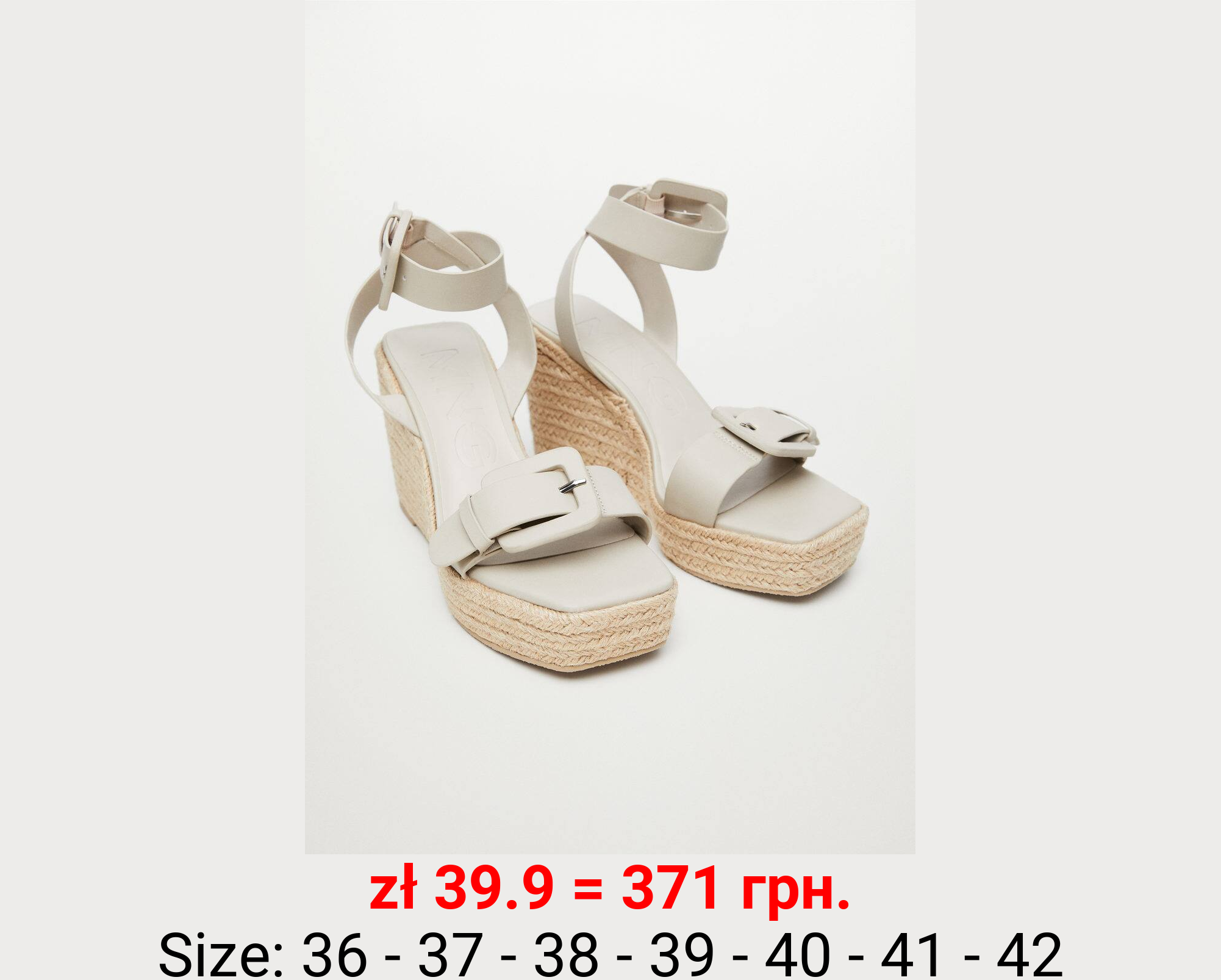 Sandalia cuña hebilla