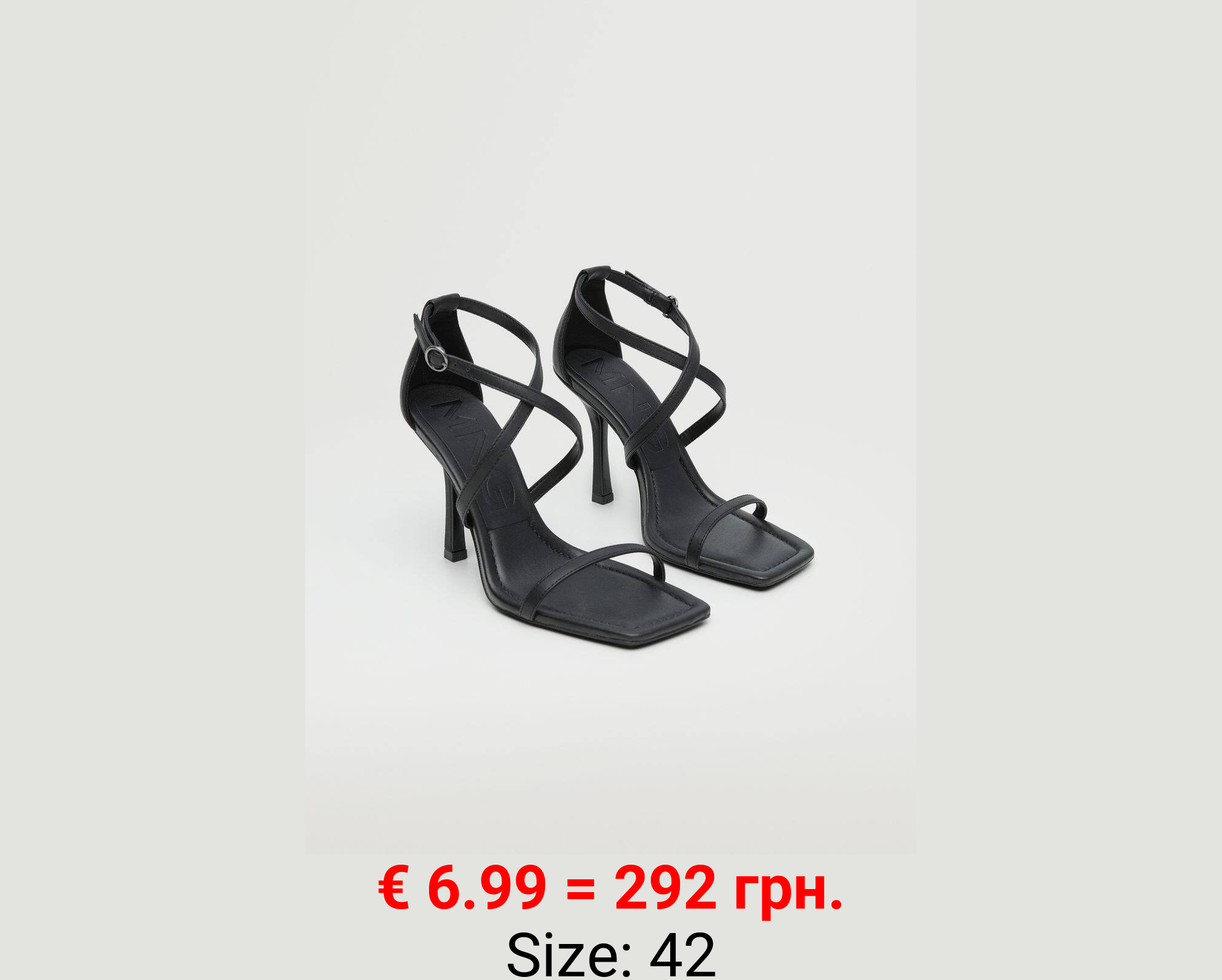 Sandalia tiras tacón