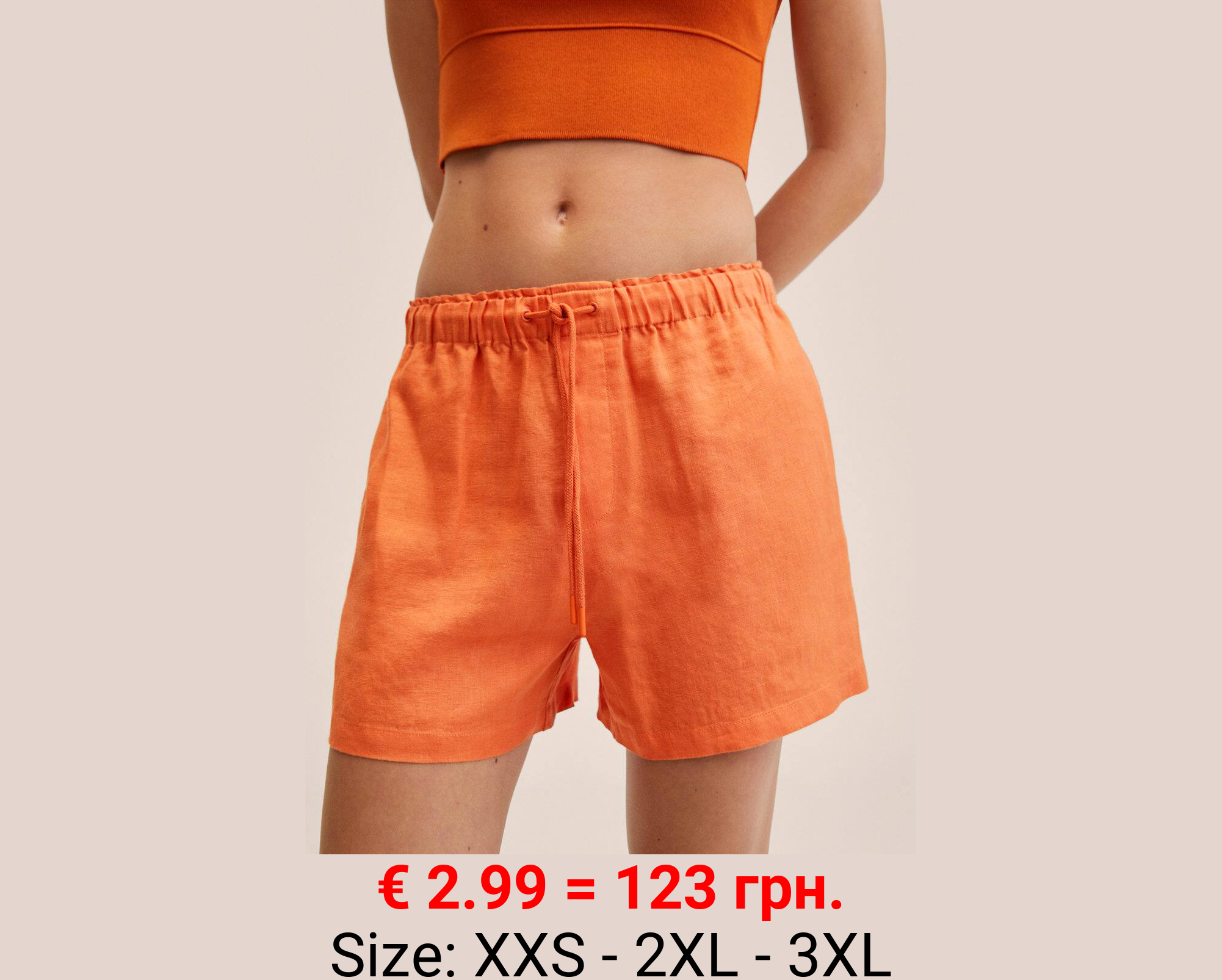 Short 100% lino