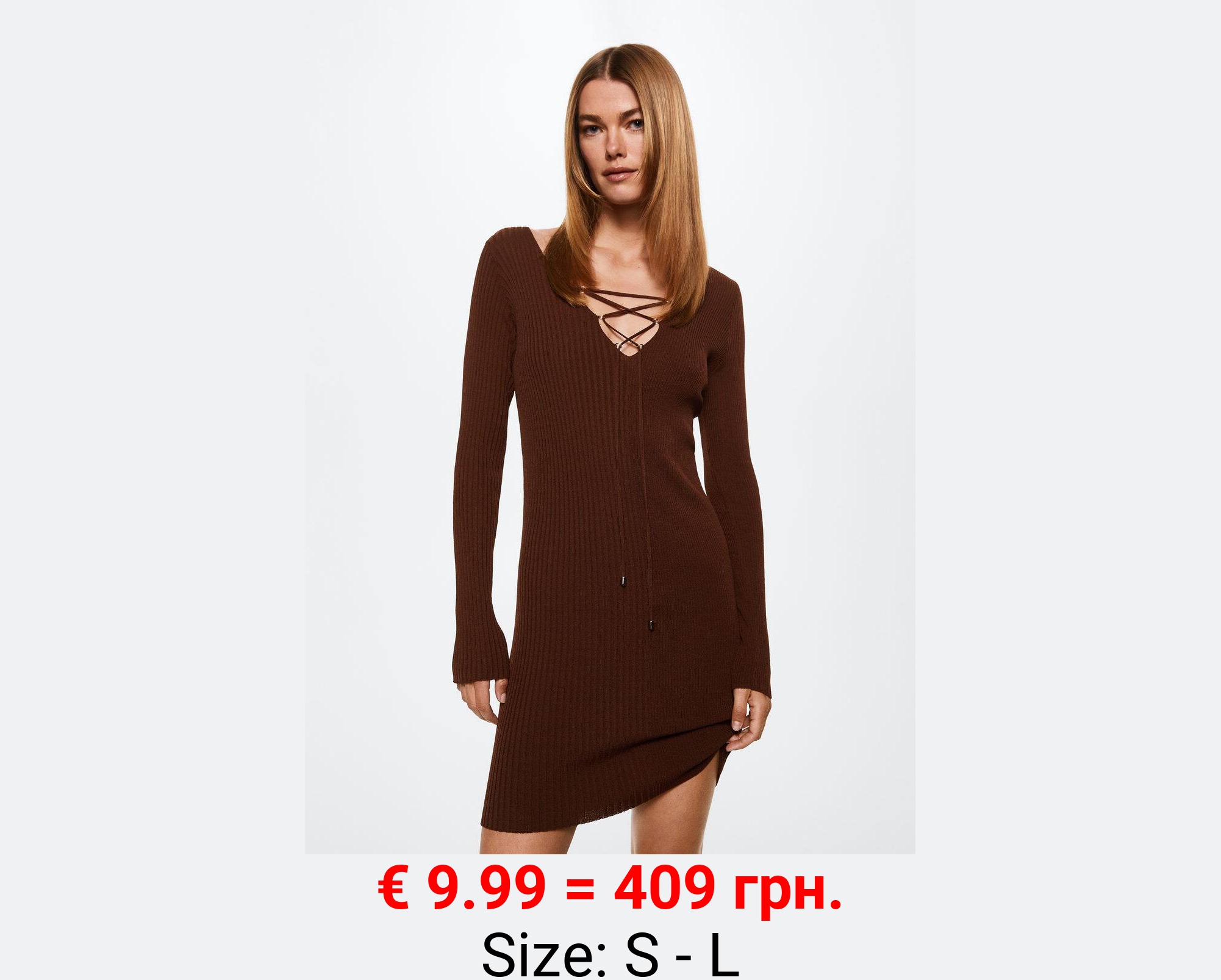 Vestido punto cordón