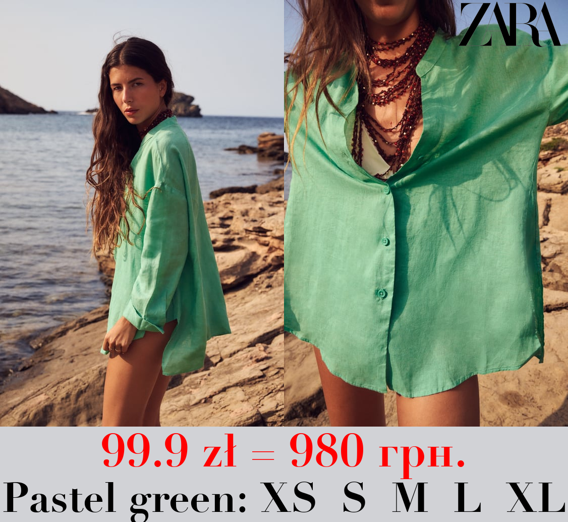 ASYMMETRIC LINEN SHIRT