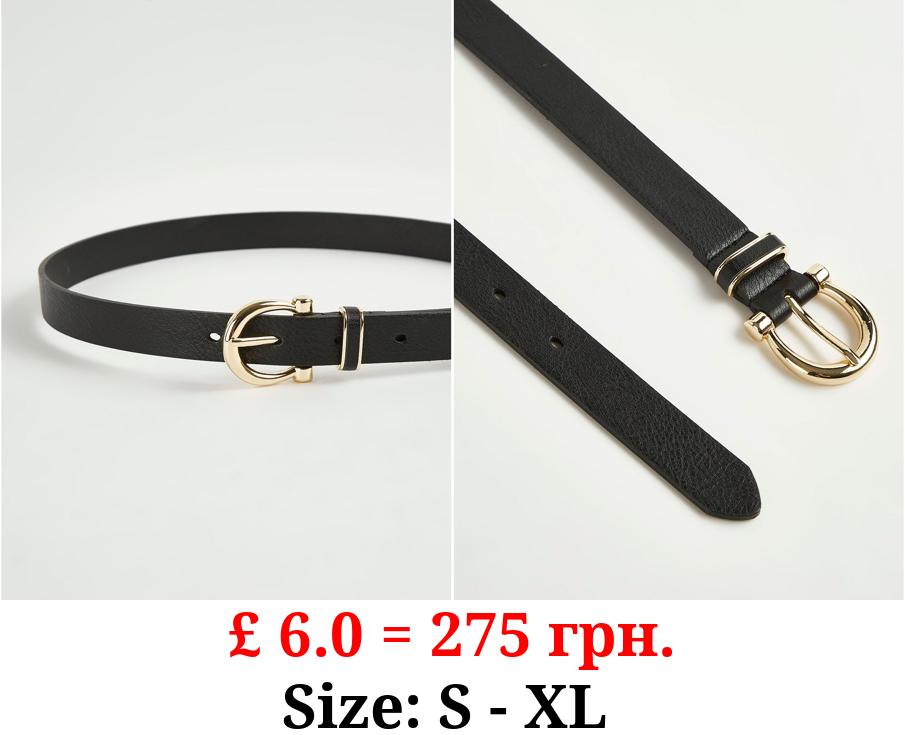 Black Gold Buckle Belt