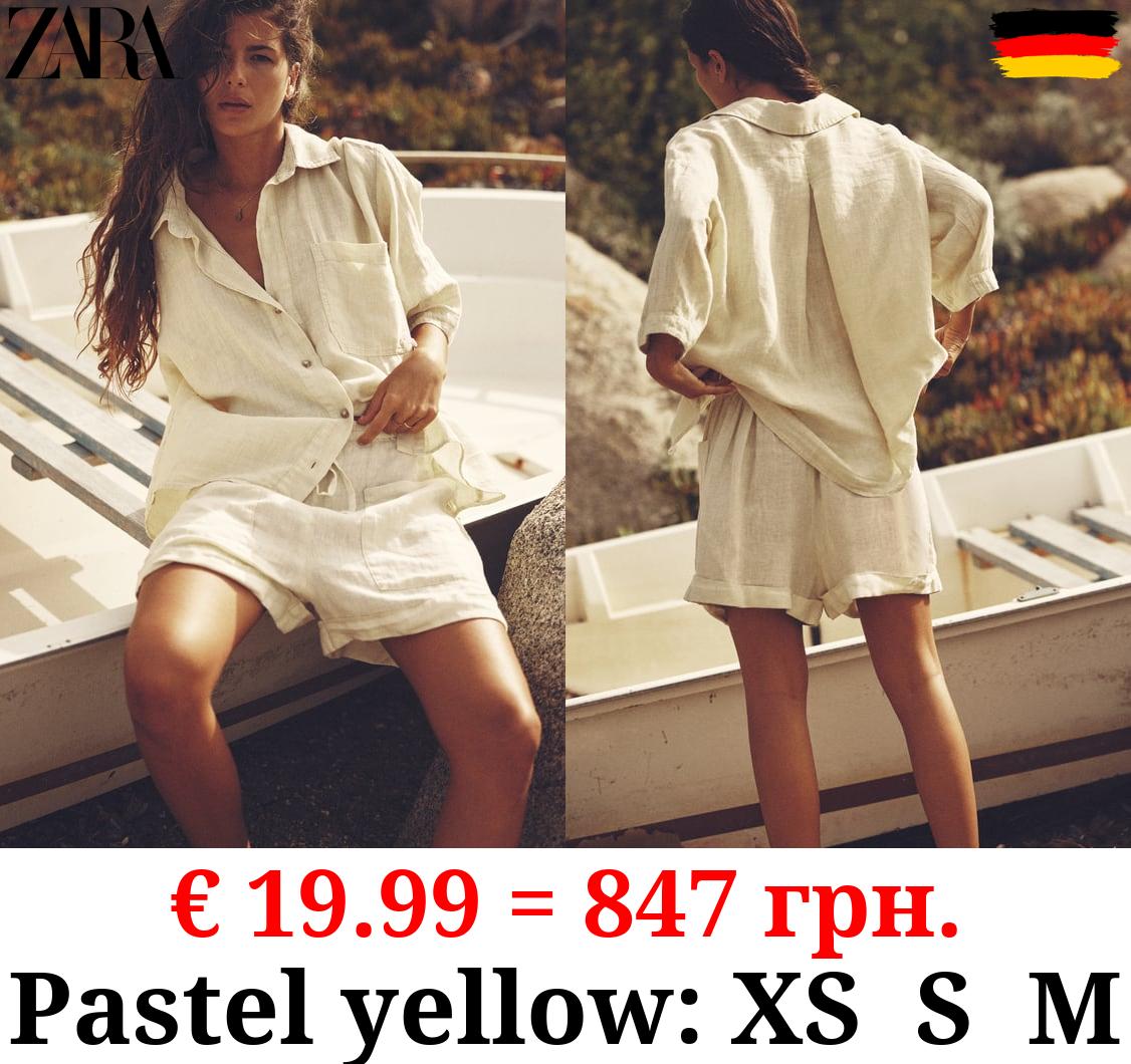 LINEN BERMUDAS WITH POCKETS