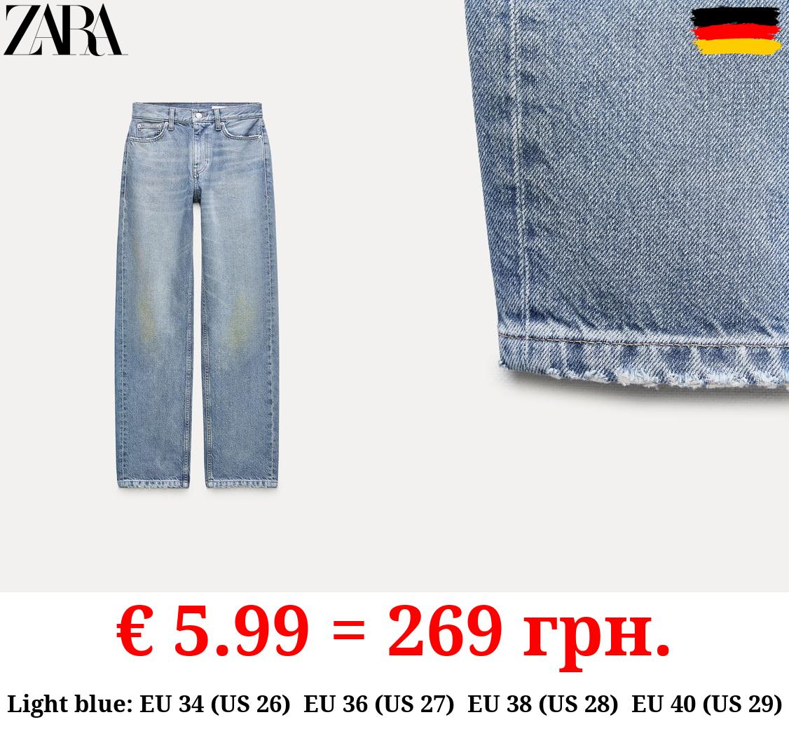 ZW COLLECTION STRAIGHT-LEG MID-RISE JEANS