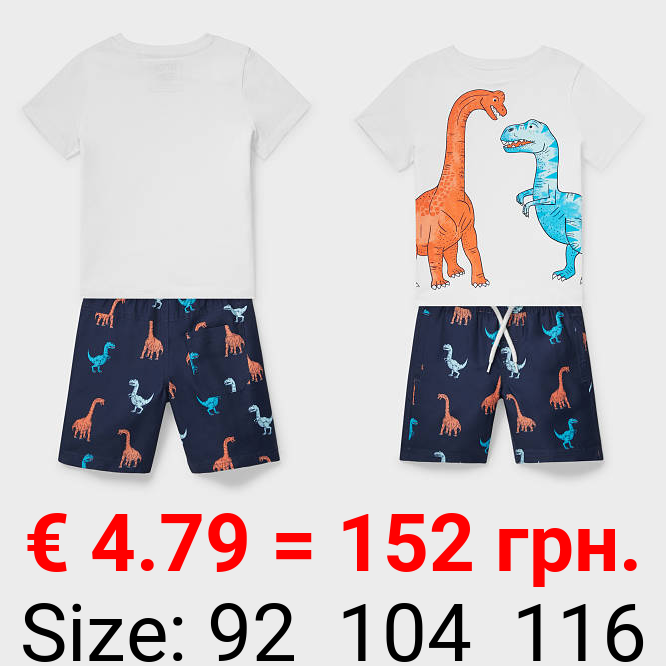 Dino - Set - Kurzarmshirt und Shorts - 2 teilig