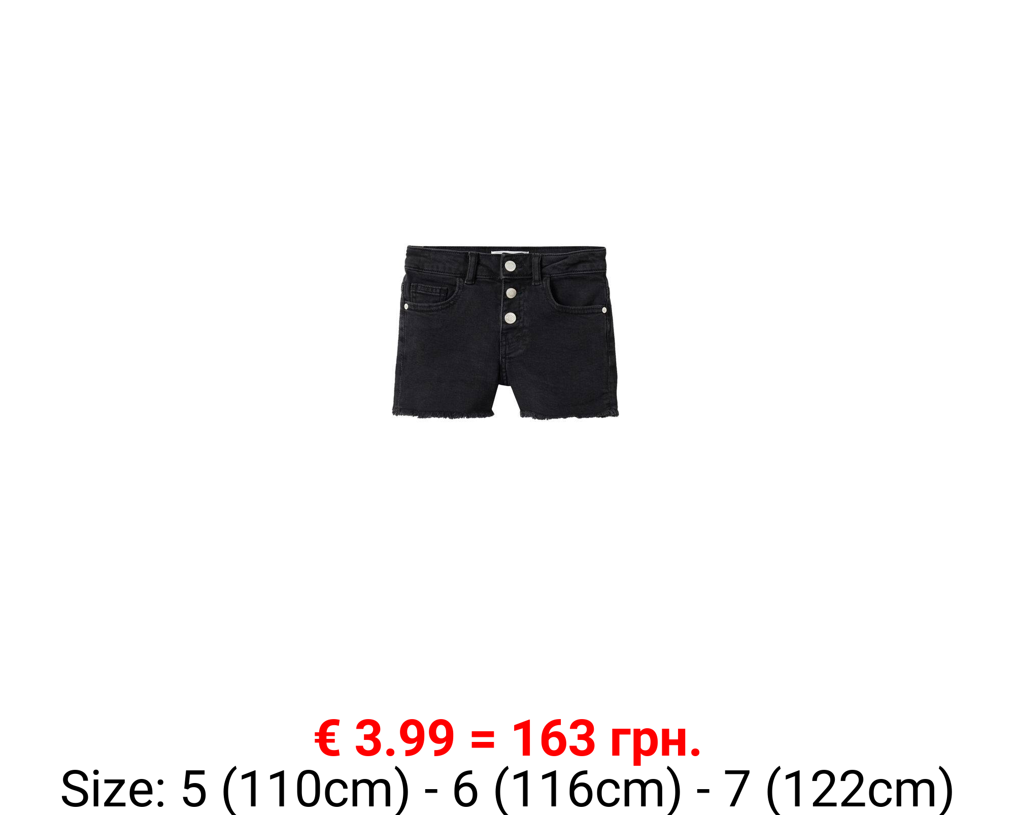 Short denim bajo deshilachado