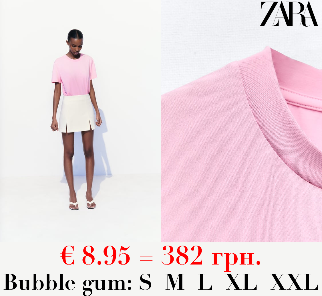 COTTON T-SHIRT WITH ENZYME FINISH