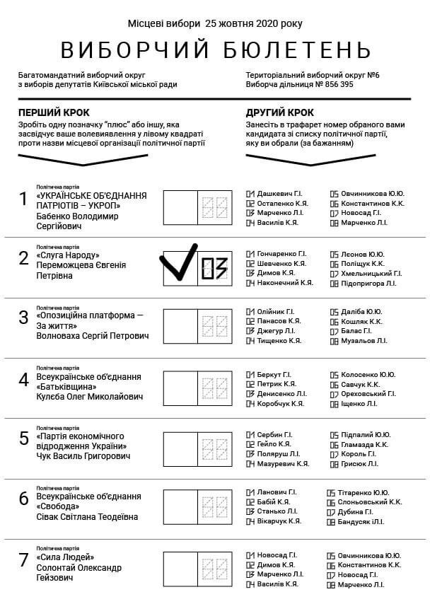 Бюллетень выборы в ворде