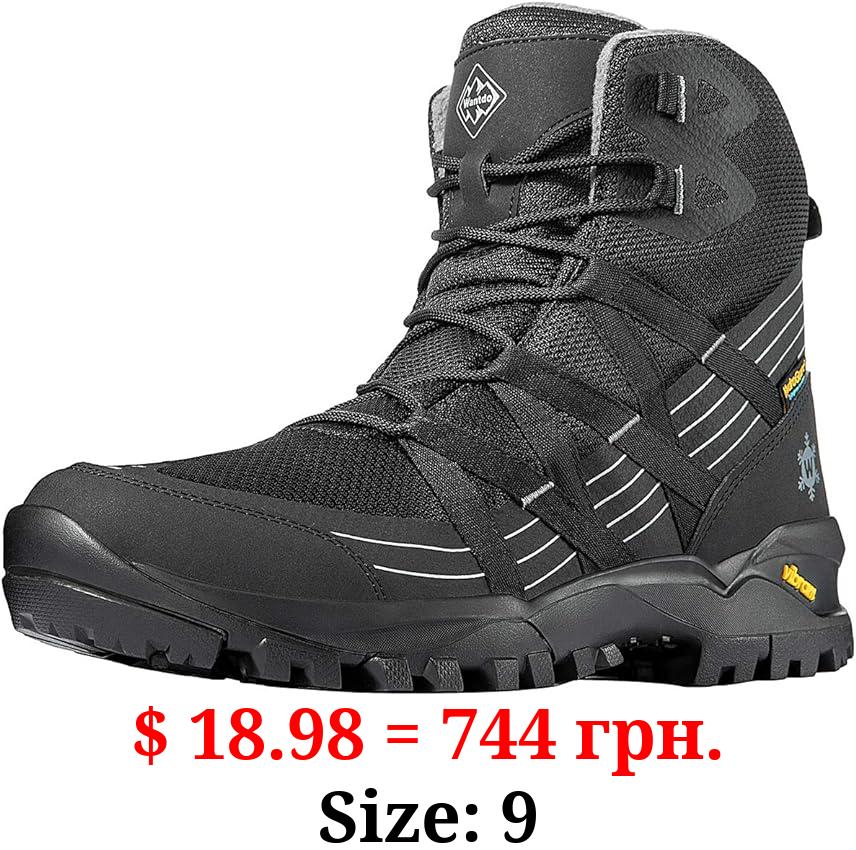 wantdo Men's Waterproof Work Boots Non-Slip Hiking Boots Tactical Combat Boots Trekking Hunting Shoes