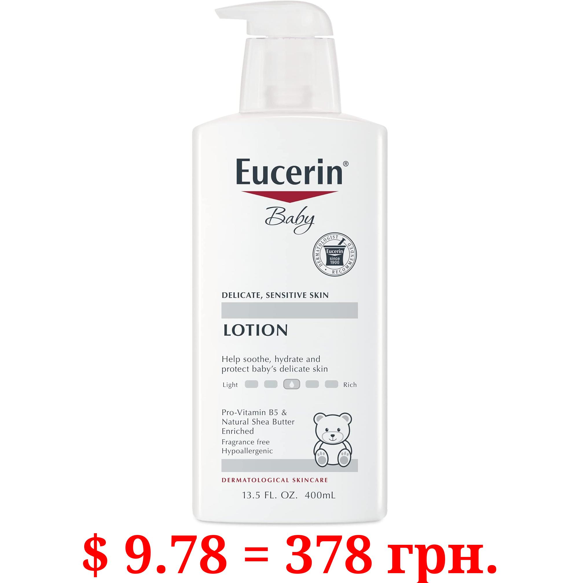 Eucerin Baby Body Lotion, Fragrance Free Baby Lotion, 13.5 Fl Oz Pump Bottle