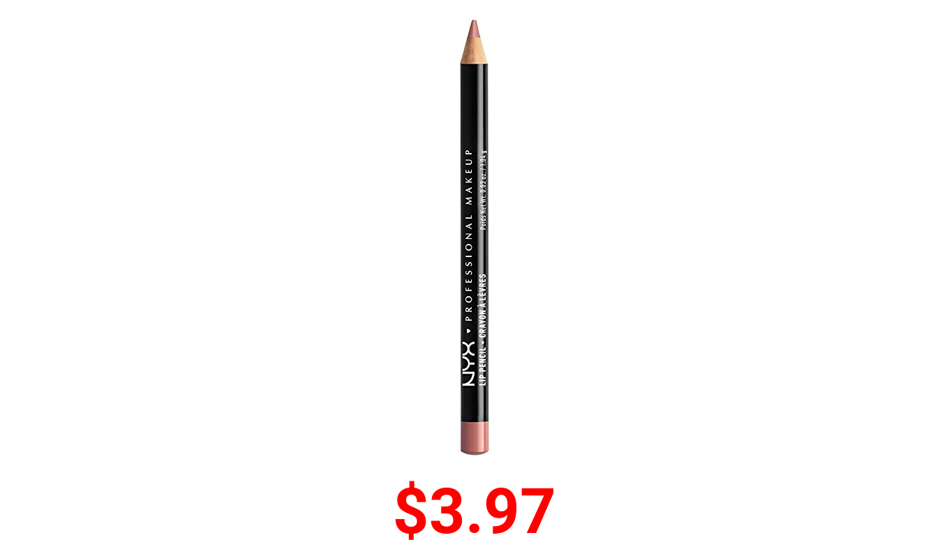 NYX PROFESSIONAL MAKEUP Slim Lip Pencil, Long-Lasting Creamy Lip Liner - Nude Pink