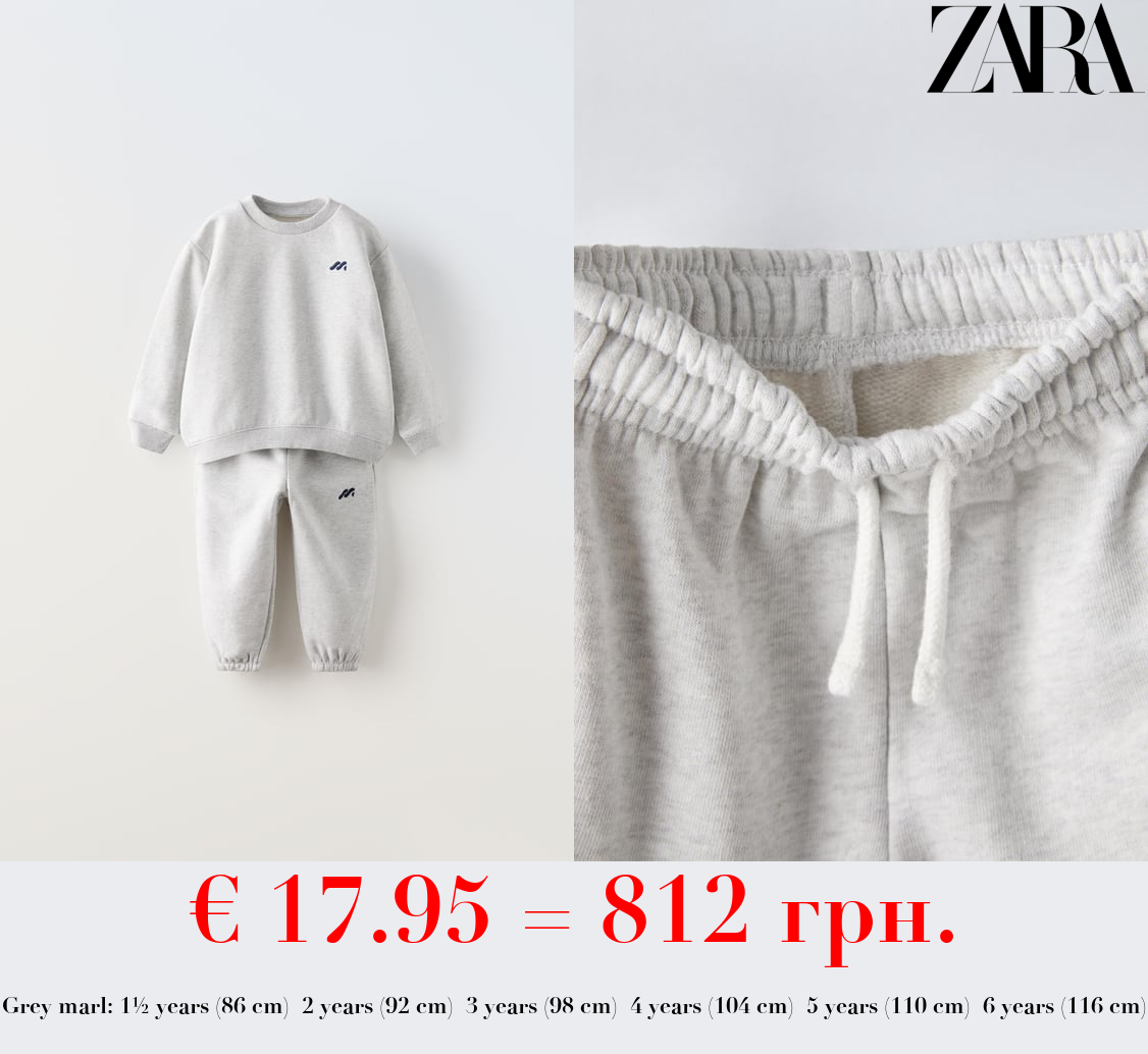 EMBROIDERED SWEATSHIRT AND JOGGERS CO-ORD