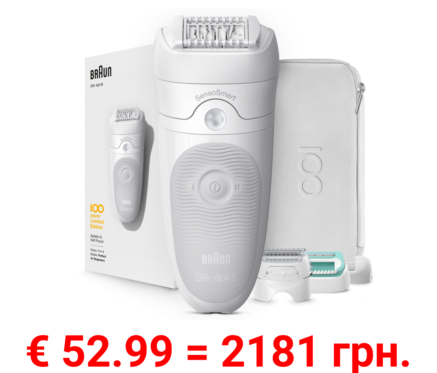 BRAUN Silk épil 5 Epilierer für Damen, Design Edition mit Aufbewahrungstasche