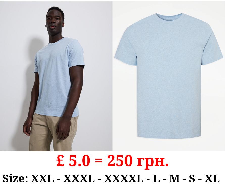 Light Blue Crew Neck Marl T-Shirt