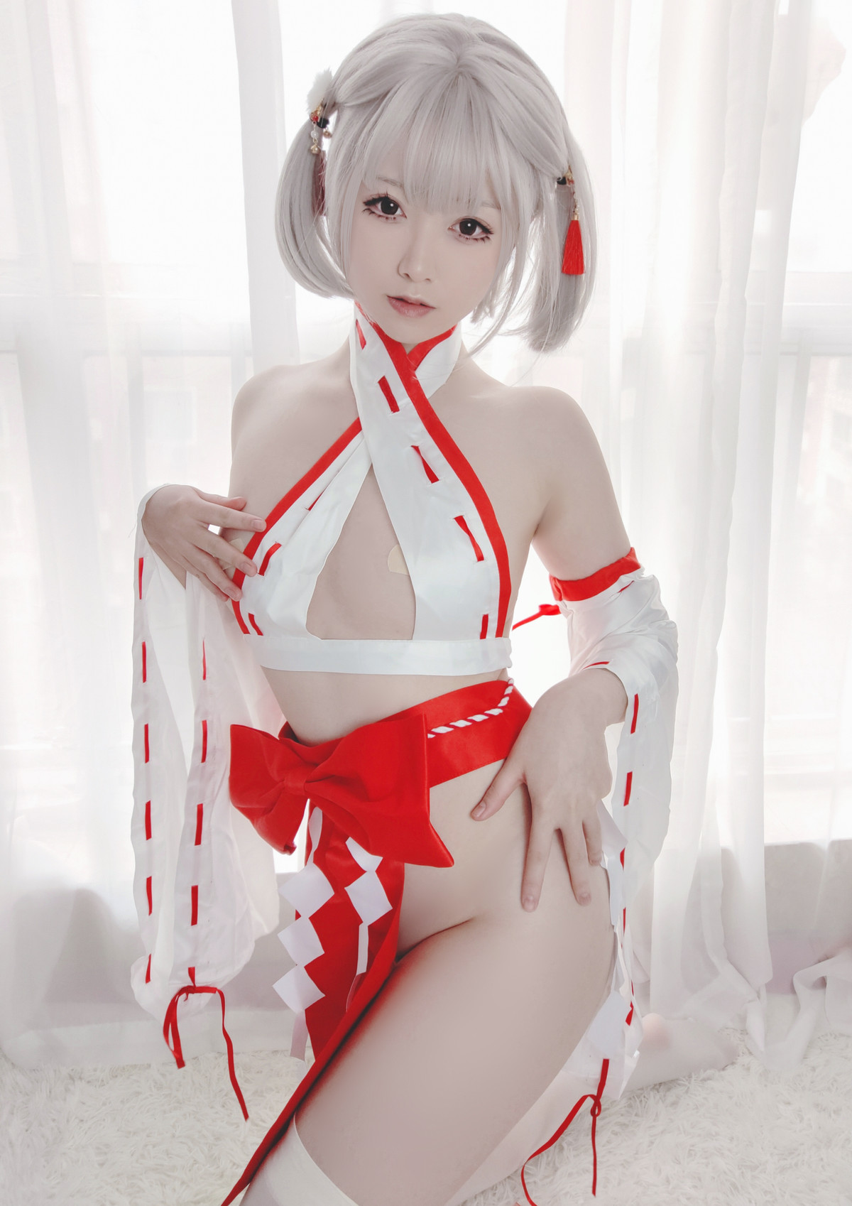 Cosplay Asagiriai愛ちゃん 巫女服自拍 34