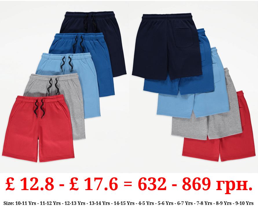 Plain Jersey Shorts 5 Pack