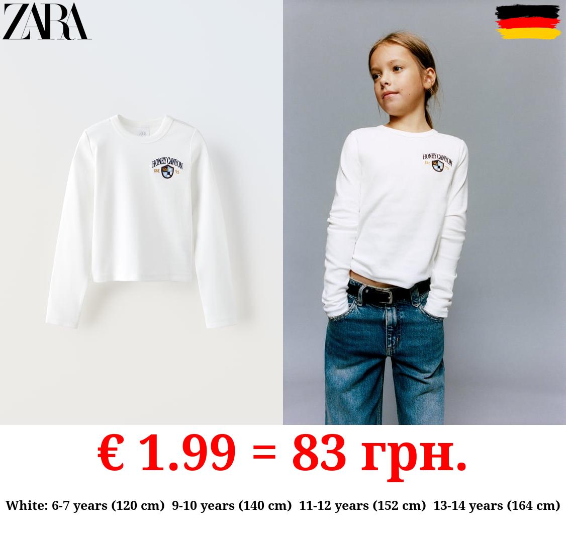 EMBROIDERED RIBBED T-SHIRT