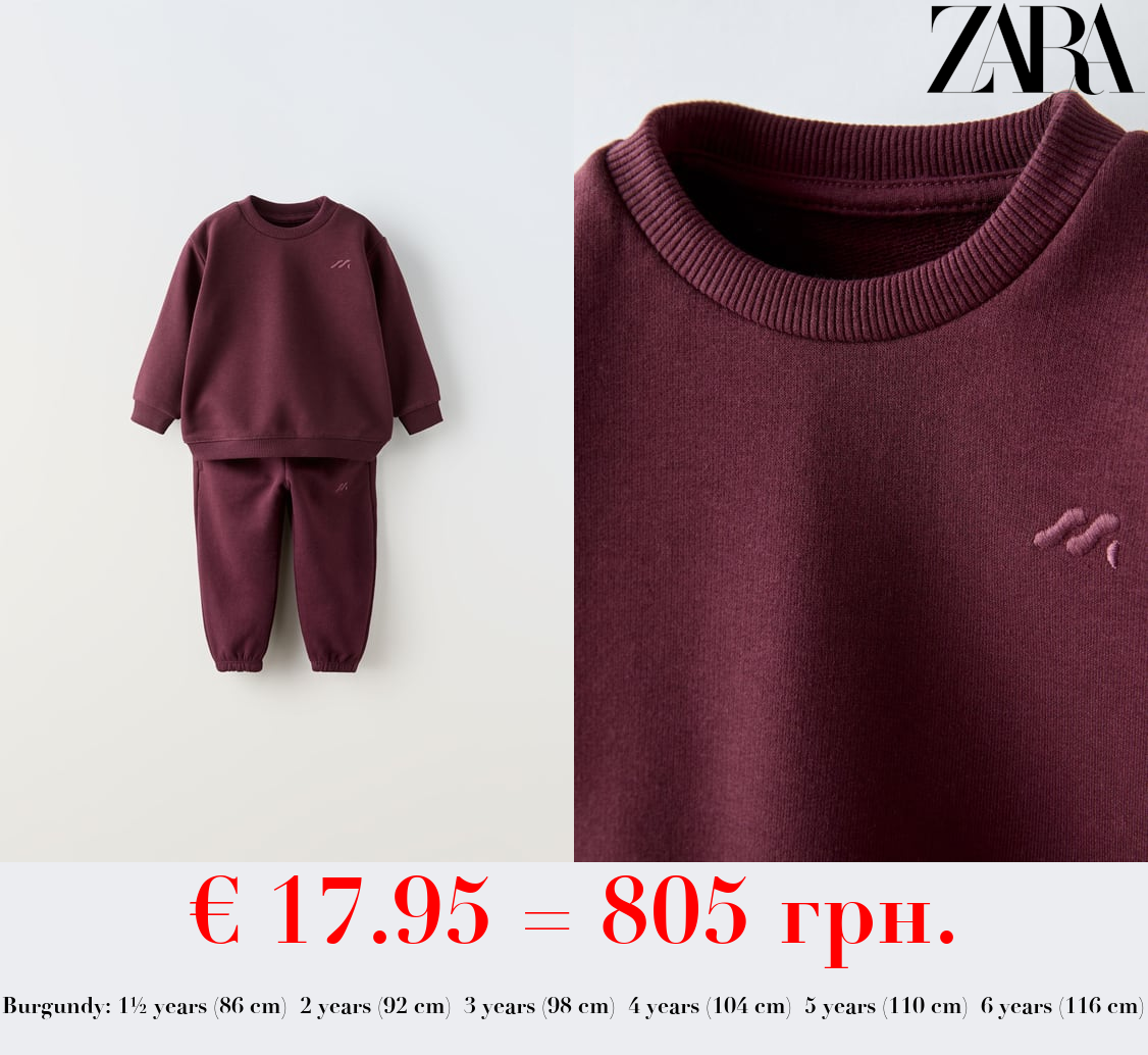 EMBROIDERED SWEATSHIRT AND JOGGERS CO-ORD