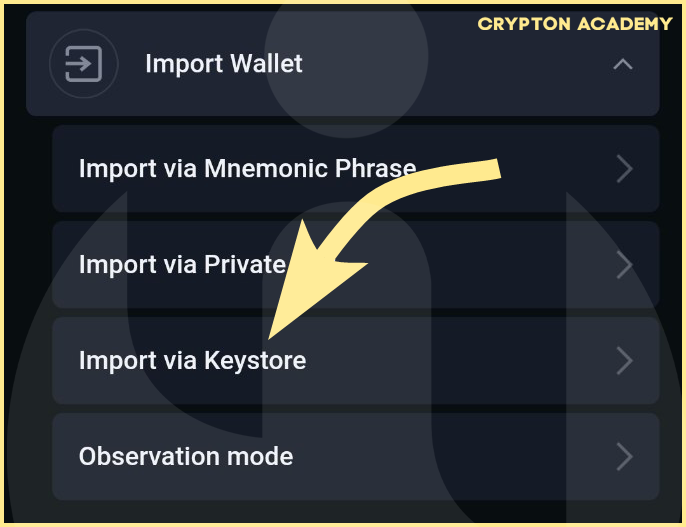 Import wallet