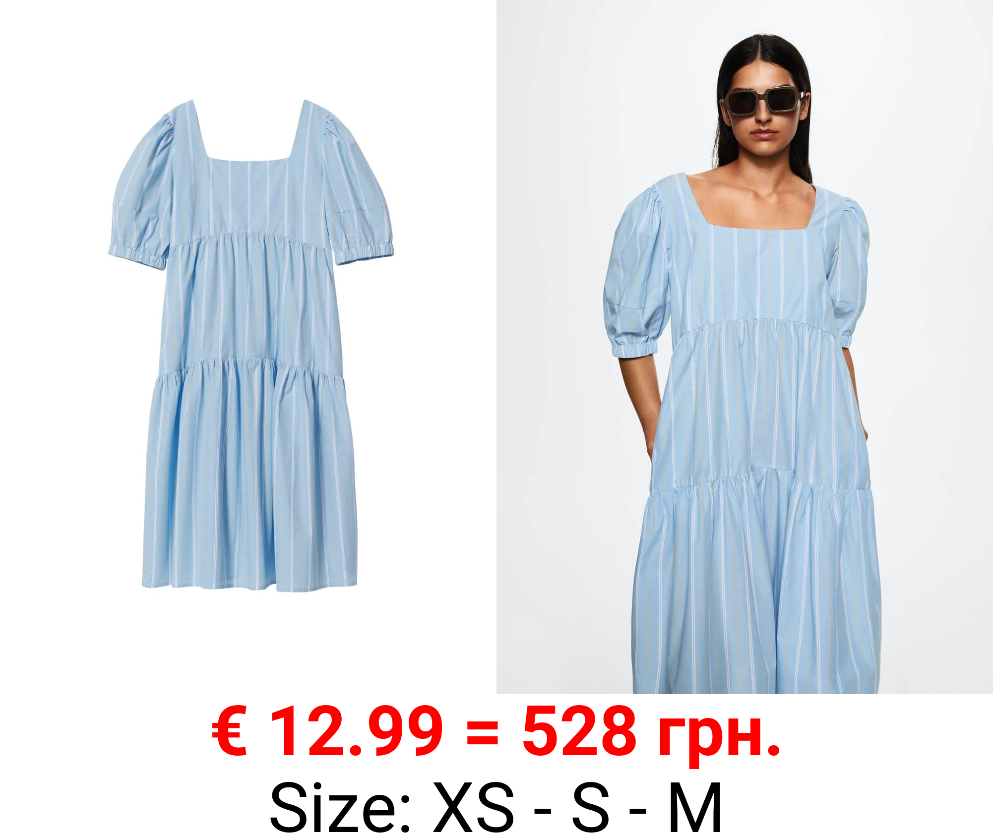 vestido algodón rayas