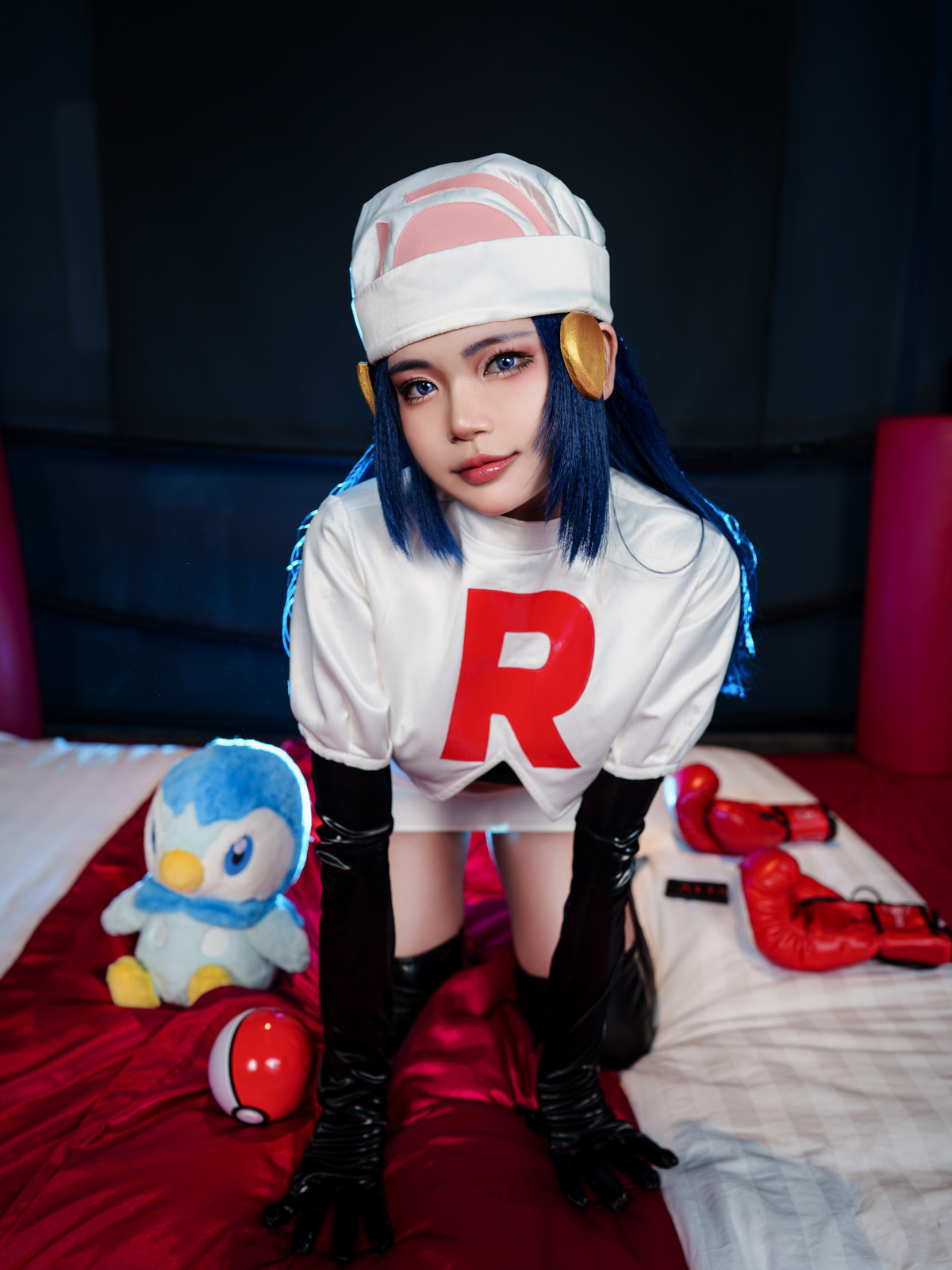 Cosplay ZinieQ Dawn Pokemon in Team Rocket Costume 4
