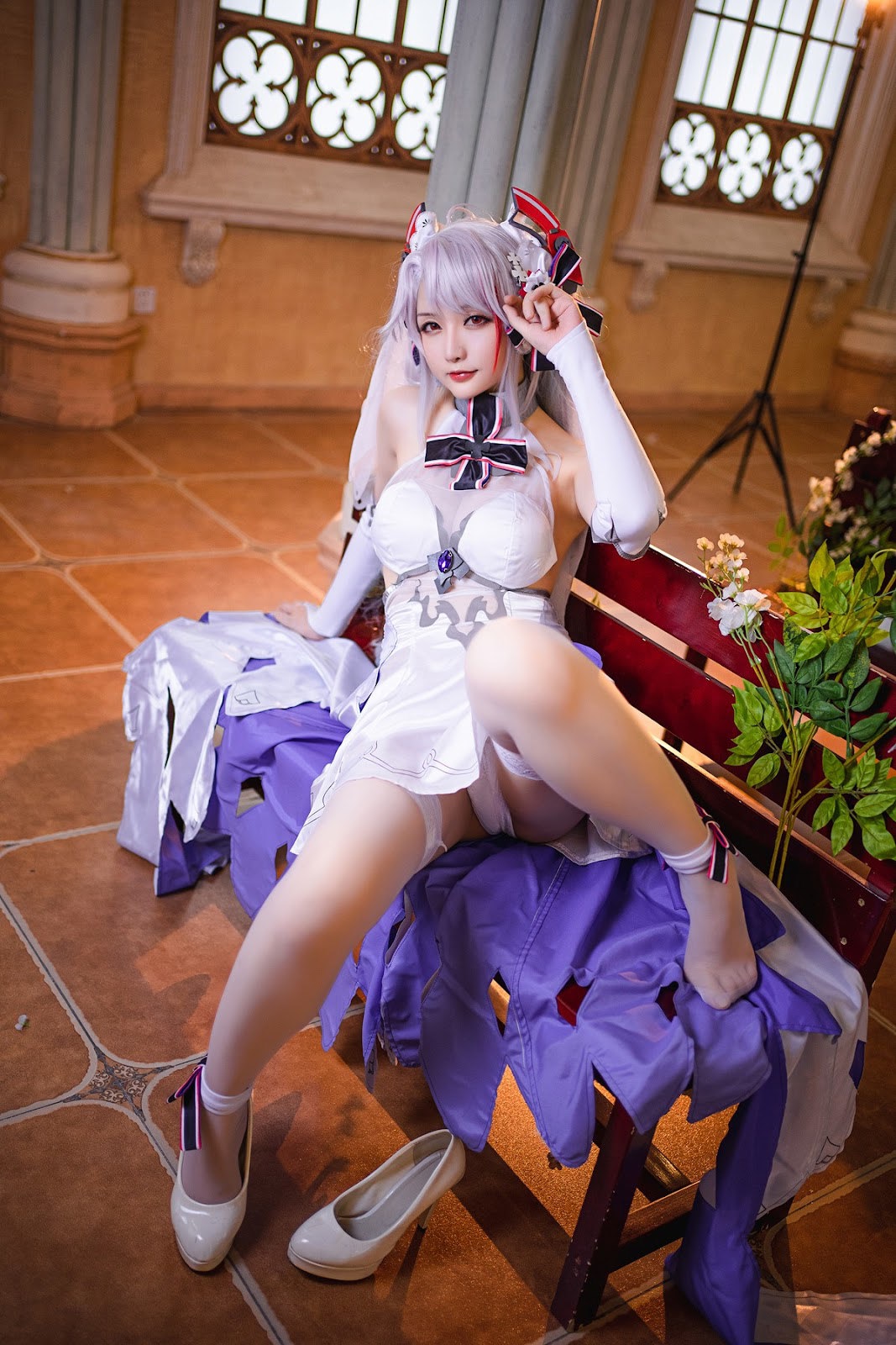 Cosplay 星之迟迟Hoshilily 秘密花园 欧根婚纱 8