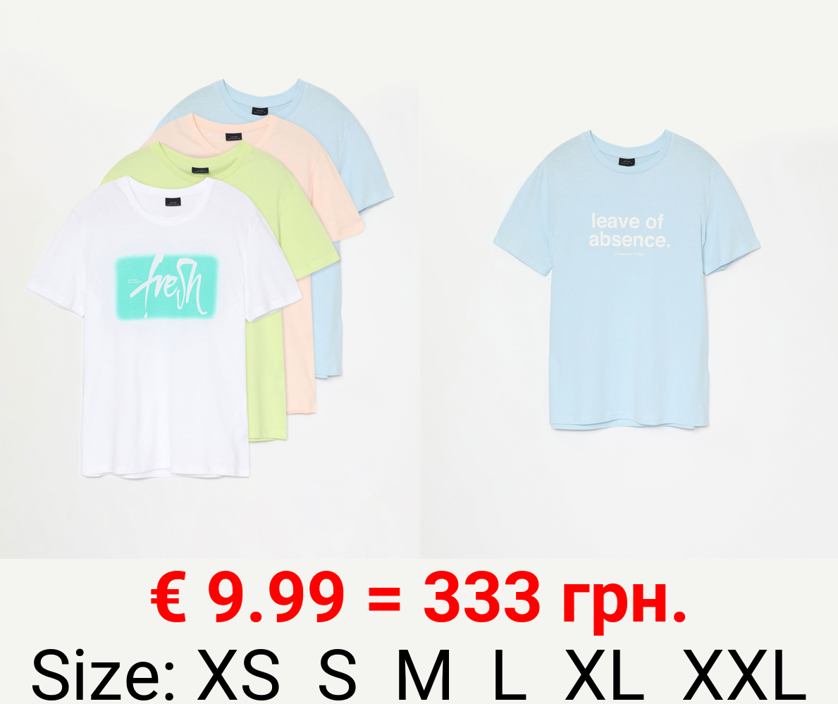 4-Pack of printed T-shirts